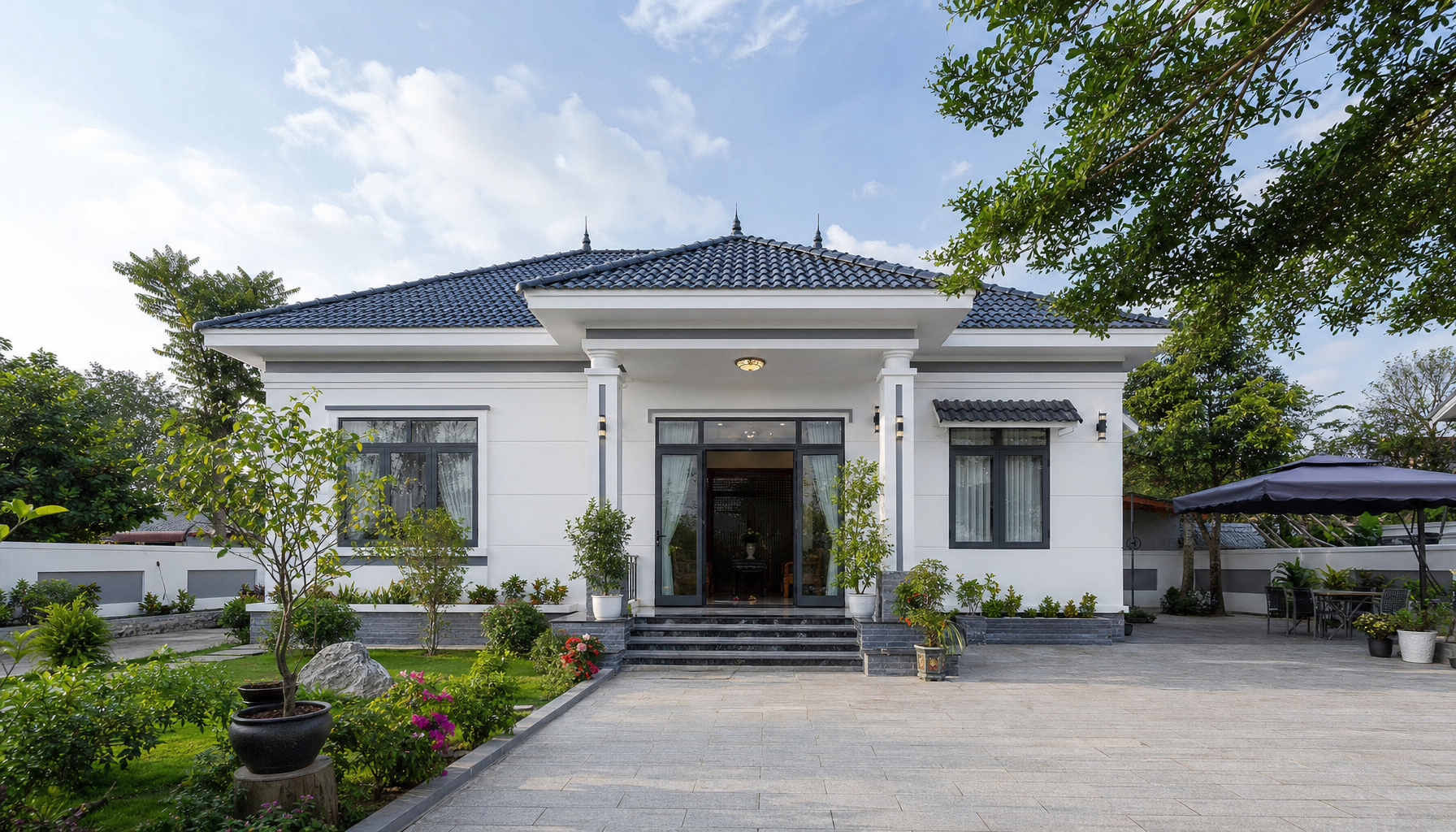 Bản Vẽ Nhà Cấp 4 3 Phòng Ngủ 100m² Bản Vẽ Nhà Cấp 4 3 Phòng Ngủ 100m²