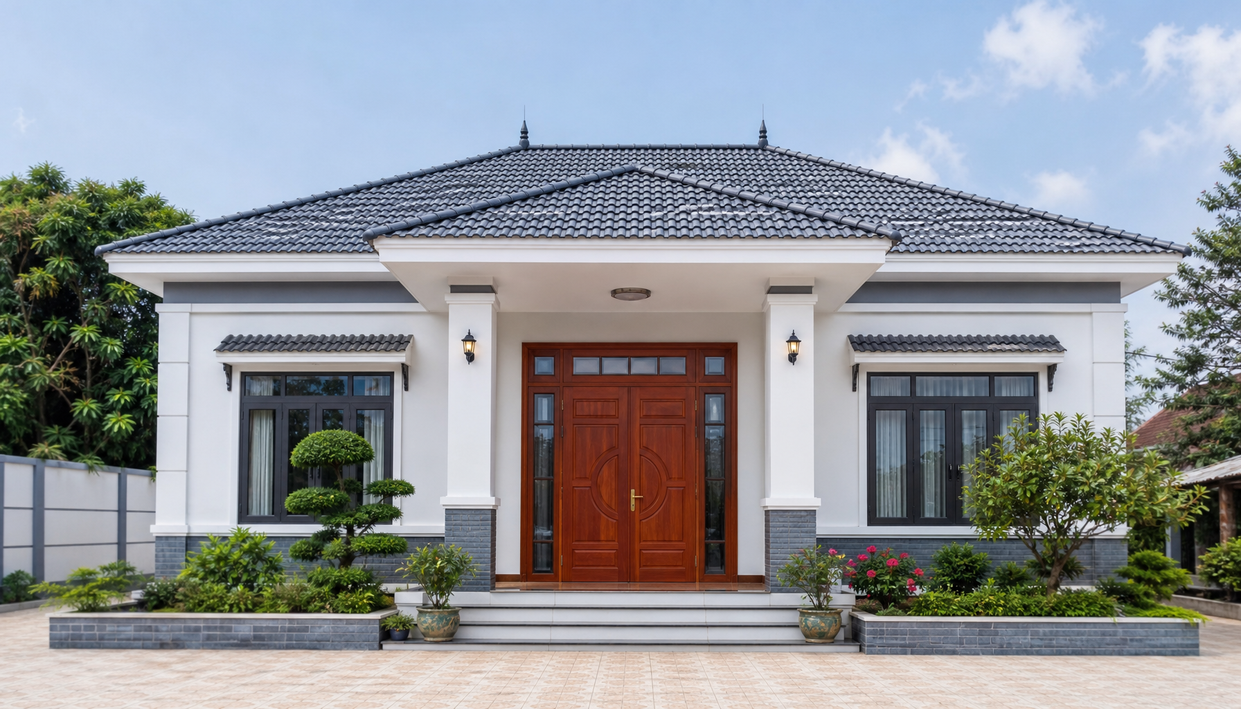 Bản Vẽ Nhà Cấp 4 3 Phòng Ngủ 100m² Bản Vẽ Nhà Cấp 4 3 Phòng Ngủ 100m²