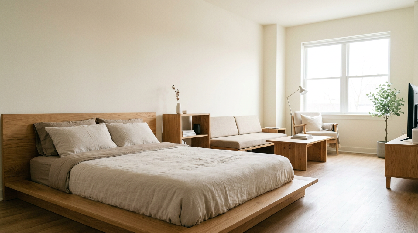 Thiết Kế Nội Thất Căn Hộ Studio Nhỏ Đẹp 2026 Thiết Kế Nội Thất Căn Hộ Studio Nhỏ Đẹp 2026