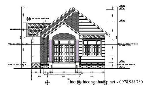 thiet ke nha 1 tang dep dien tich 8.5x25 met 9 - Thiết kế nhà 1 tầng đẹp diện tích 8.5×24 m