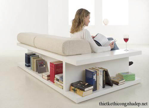 Sofa bookshelf (sofa kết hợp giá sách) số 9