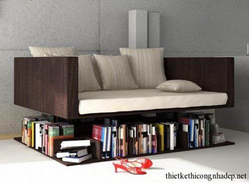 Sofa bookshelf (sofa kết hợp giá sách) số 5