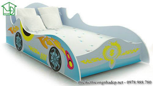 Mẫu giường ngủ trẻ em hình ô tô giá rẻ