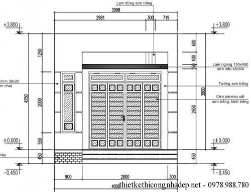 mat dung truoc nha cap 4 4x14m 500x384 - X&acirc;y nh&agrave; cấp 4 lợp m&aacute;i t&ocirc;n chỉ với 170 triệu