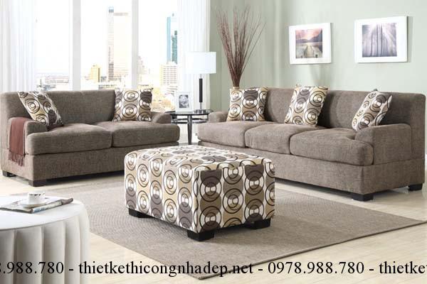 Vải bọc và đệm mút ghế sofa giúp tăng sự thoải mái khi sử dụng và tính thẩm mỹ cho phòng khách