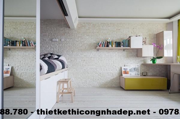 Thiết kế nội thất chung cư 42 m2 vô cùng hợp lý và độc đáo