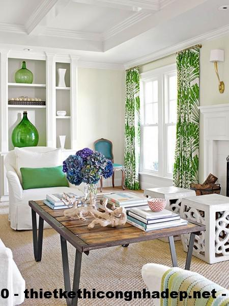 Những thiết kế nội thất phòng khách với gam màu tươi tắn
