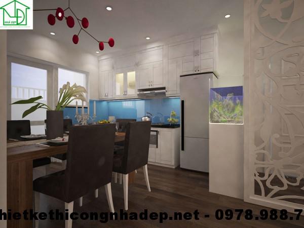 Phòng ăn đầy lãng mạn của mẫu nội thất chung cư cao cấp HH3C Linh Đàm
