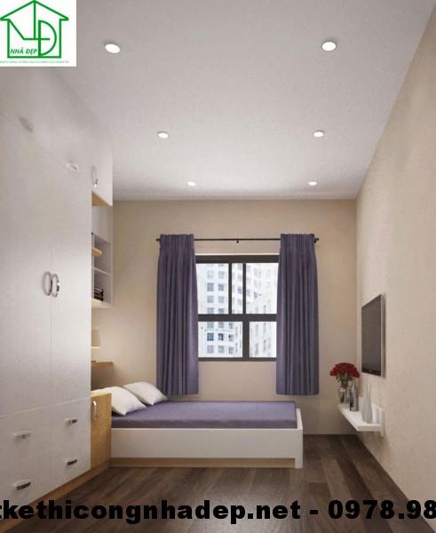 Thiết kế phòng ngủ đầy thư giãn của mẫu nội thất chung cư cao cấp HH3C
