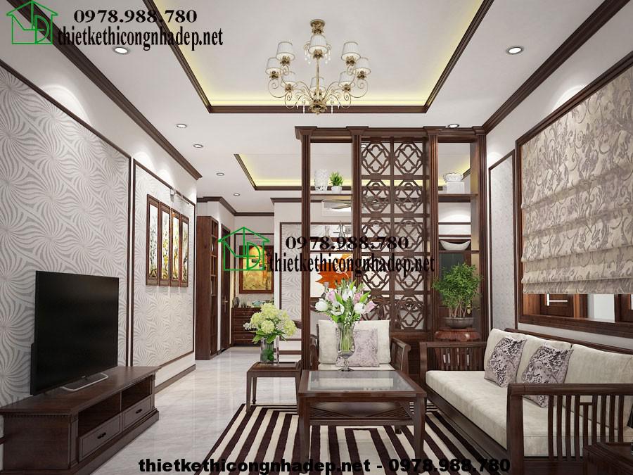 Thiết kế nội thất hiện đại mẫu nhà 2 tầng mái Thái đẹp Mã số ACHI 24321