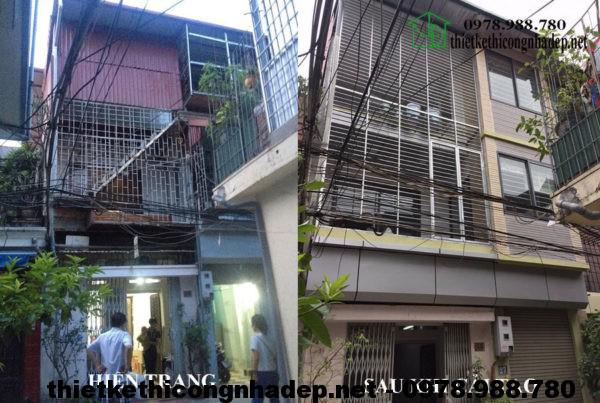 Nhà phố 3 tầng trước và sau khi cải tạo NDNP3T5