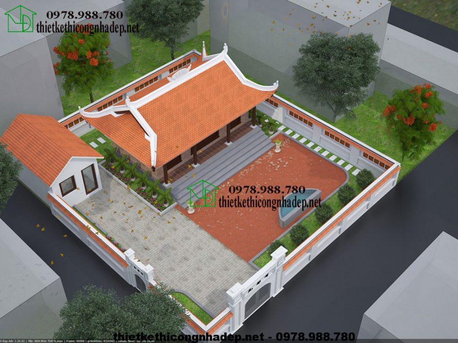 Nhà Thờ Họ Mái Cong, Mẫu Nhà Thờ Họ 4 Mái NDNTH6 - Nhà đẹp Plus