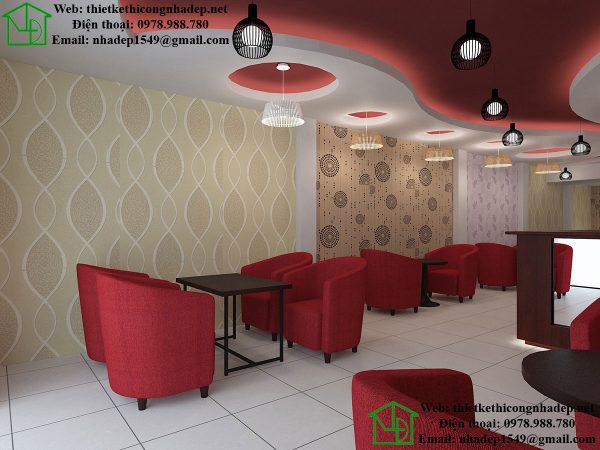 Thiết kế quán cafe đơn giản NDCF6