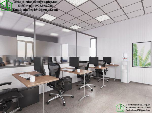 Thiết kế nội thất văn phòng hiện đại NDTKVP1