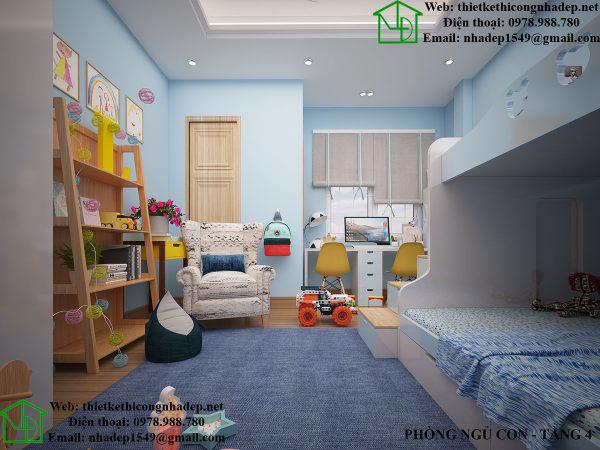Thiết kế nội thất phòng ngủ cho bé NDNP5T4