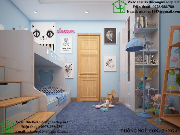 Thiết kế nội thất phòng ngủ cho trẻ em NDNP5T4