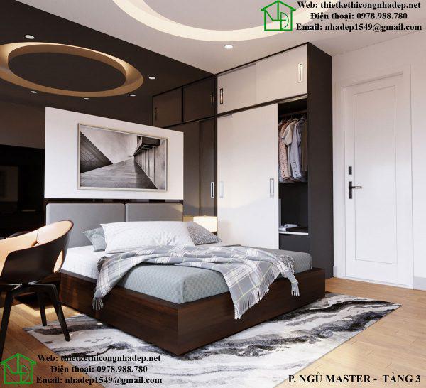 Thiết kế nội thất phòng ngủ master NDNP5T4
