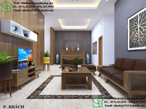 Thiết kế nội thất chung cư phòng khách NDNTCC26