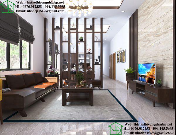 Thiết kế nội thất phòng khách nhà cấp 4 NDNTPK5