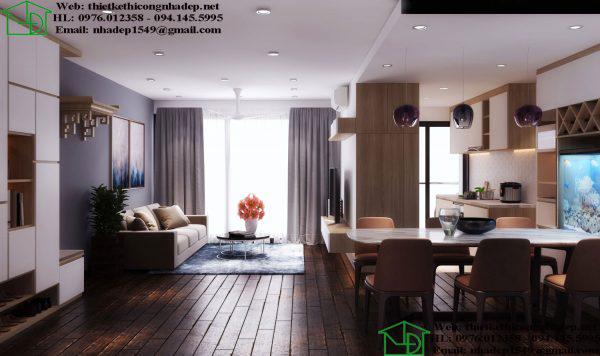 Thiết kế nội thất chung cư hiện đại NDNTCC39