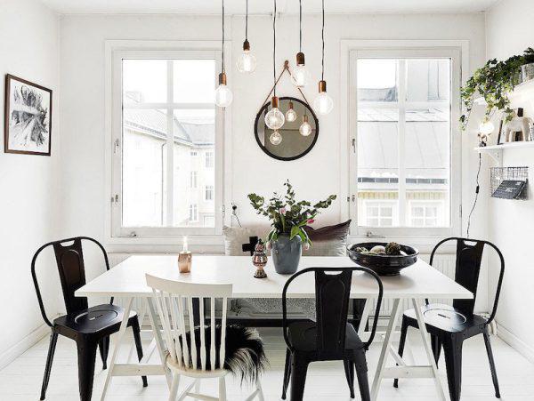 Thiết kế nội thất phòng bếp, phòng ăn chung cư phong cách Scandinavian