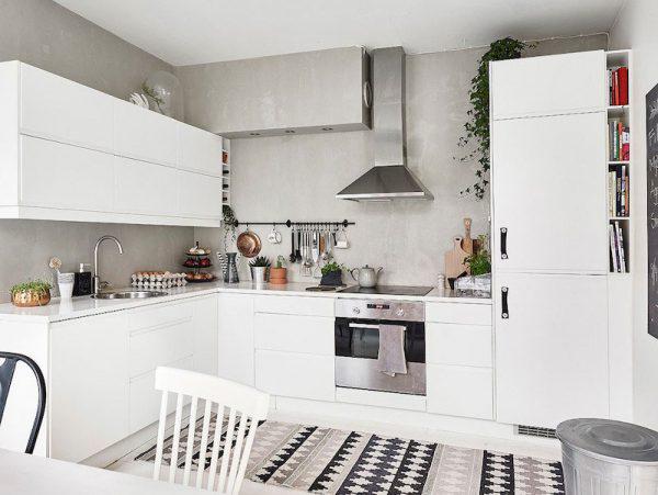 Thiết kế nội thất phòng bếp chung cư phong cách Scandinavian