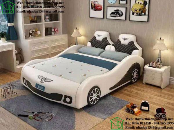 Mẫu giường ngủ ô tô cho bé giường ngủ trẻ em hình ô tô