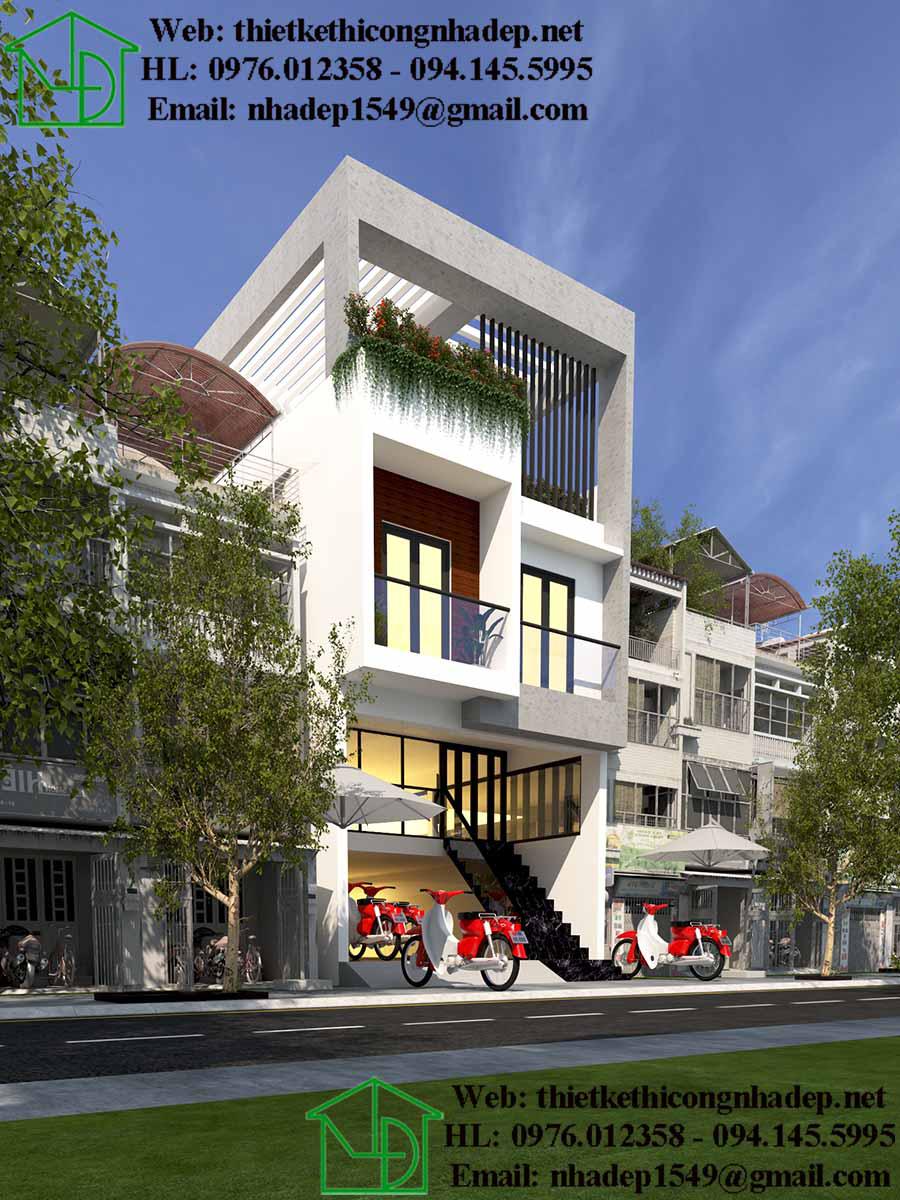 Thiết kế nhà phố 3 tầng 7x20m kết hợp kinh doanh NDNP3T50
