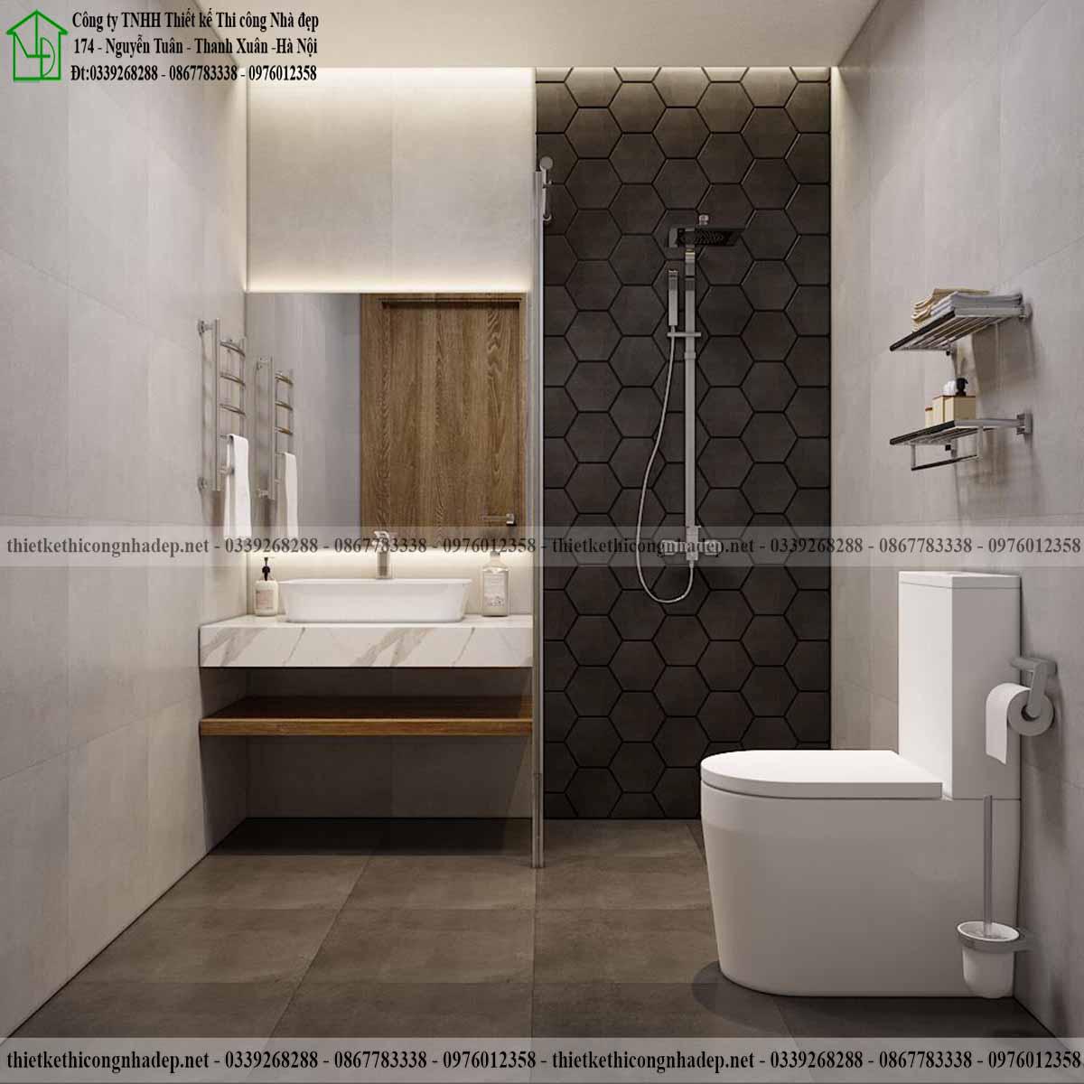 Thiết kế nội thất nhà vệ sinh nhà ống cấp 4
