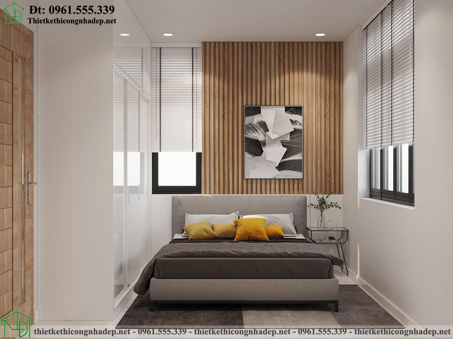 Thiết kế nội thất phòng ngủ con nhà cấp 4 đẹp NDNC4171