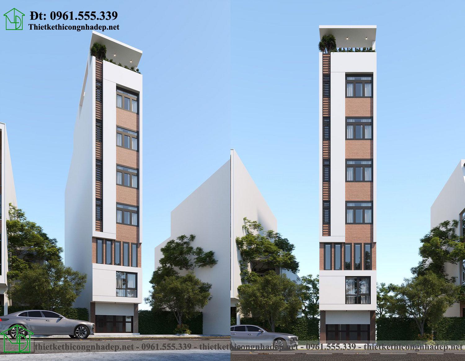 Thiết kế chung cư mini cho thuê 4x18m tại Hà Nội NDTKCC3