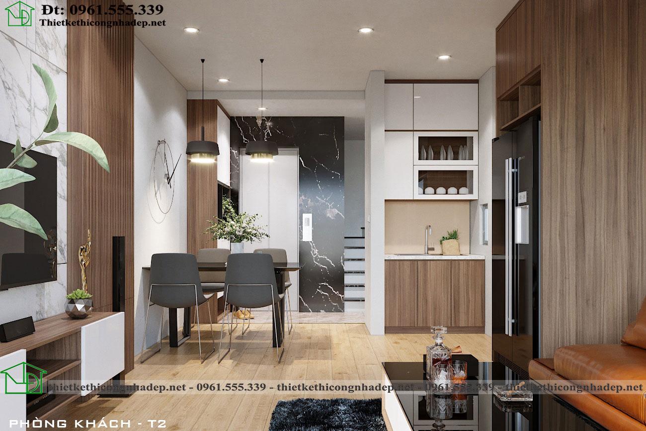 Thiết kế nội thất phòng bếp nhà phố NDTKNT7