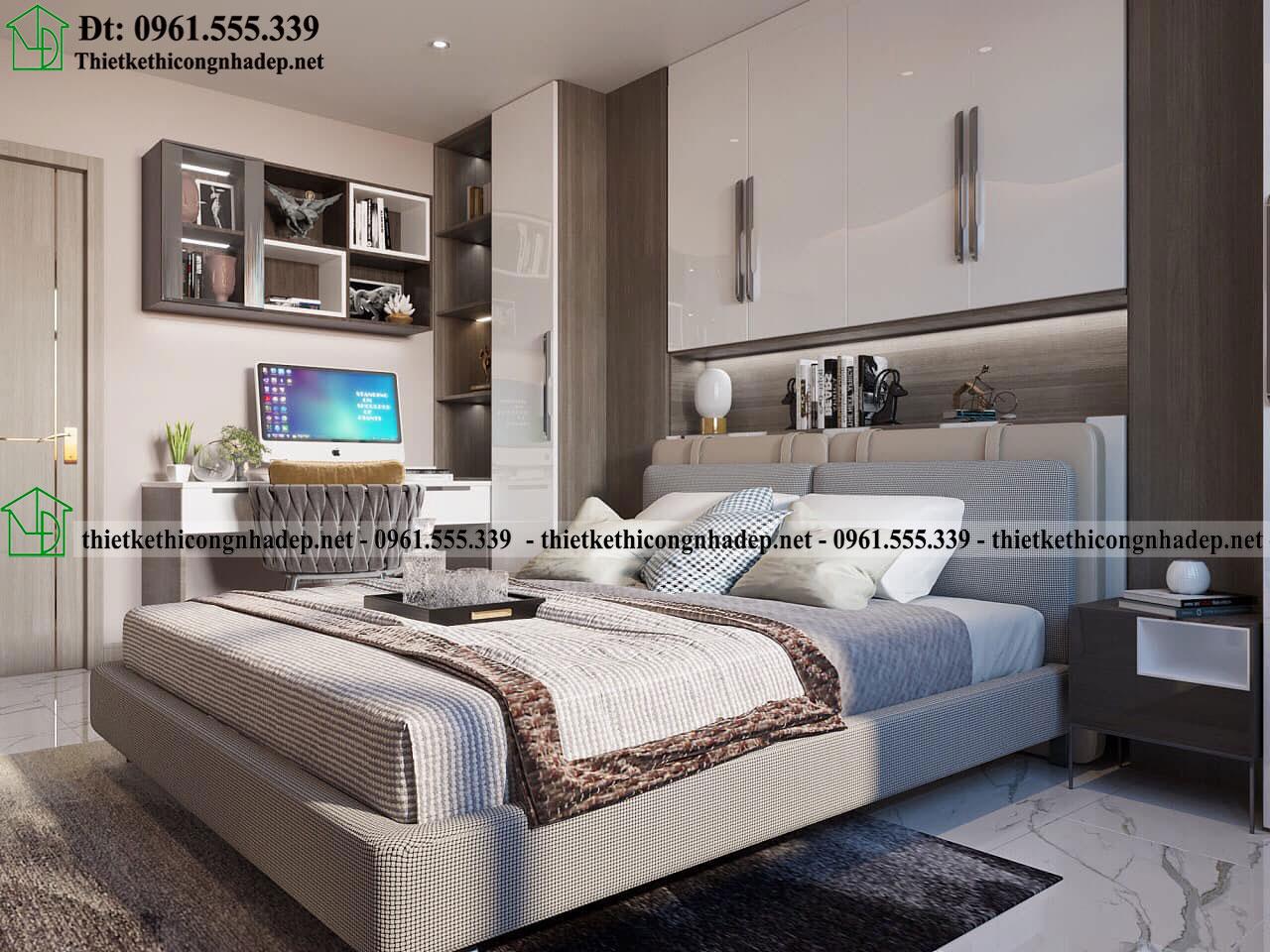Thiết kế nội thất phòng ngủ master NDNTCC54