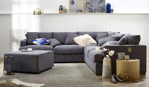 Mẫu thiết kế bộ sofa nỉ phòng khách