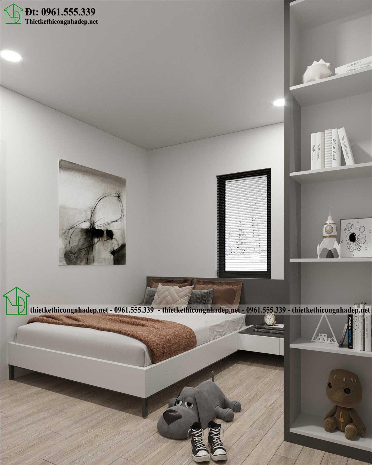 Phòng ngủ sô 2: Thiết kế nội thất phòng ngủ hiện đại giá rẻ