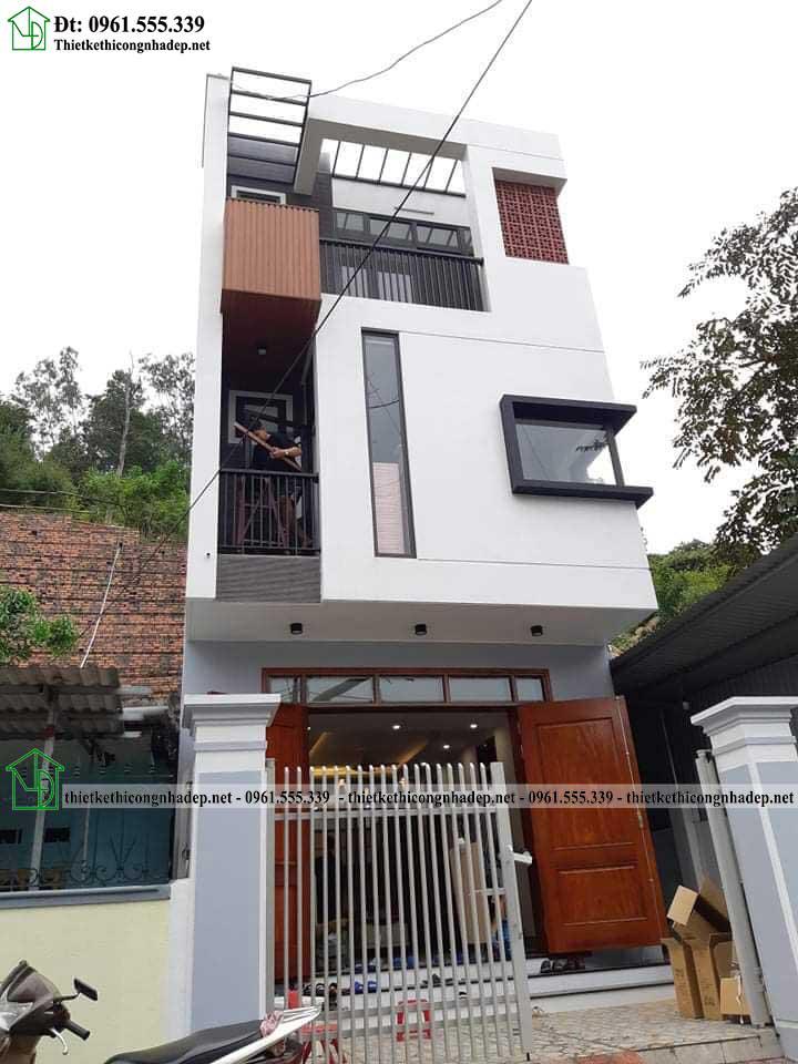 Hình ảnh thực tế nhà phố 3 tầng 5x12m 3 phòng ngủ tại Quảng Ninh NDNP3T52