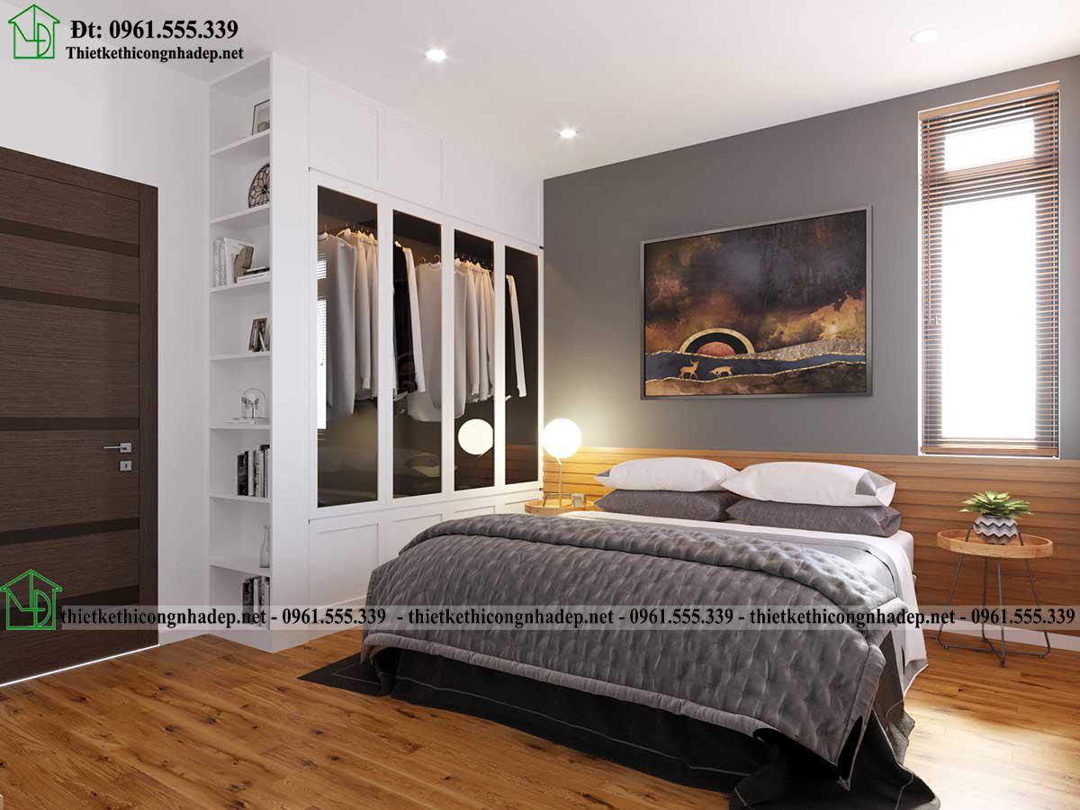 Thiết kế nội thất phòng ngủ nhà ống đẹp NDNP2T24