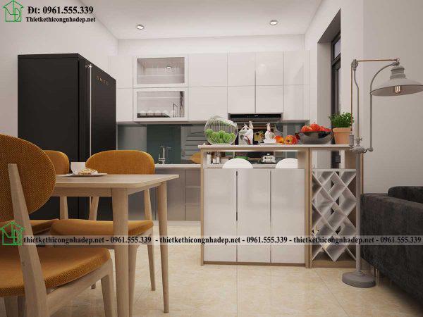 Thiết kế nội thất phòng bếp nhà cấp 4 350 triệu NDNC451