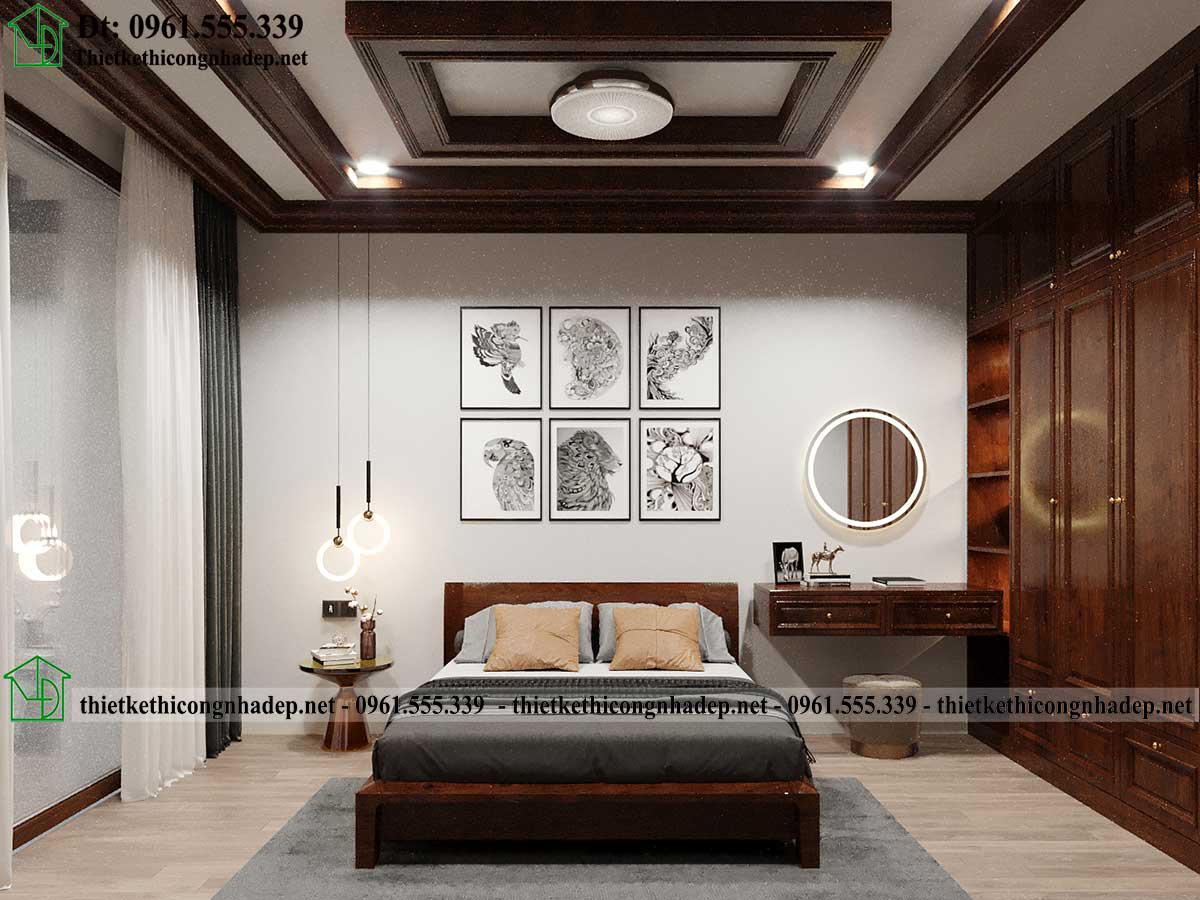 Thiết kế phòng ngủ 3 mẫu thiết kế nhà 3 tầng 11x8m NDBT3T23