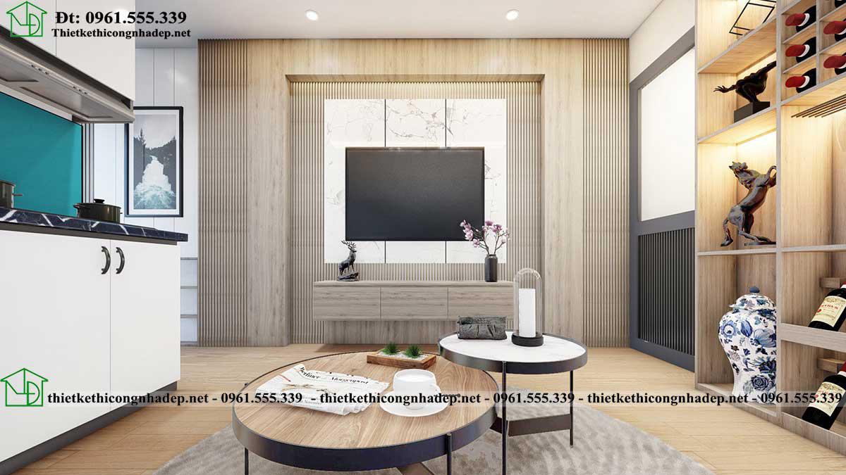 Thiết kế nội thất căn hộ mini 25m2 NDCC69