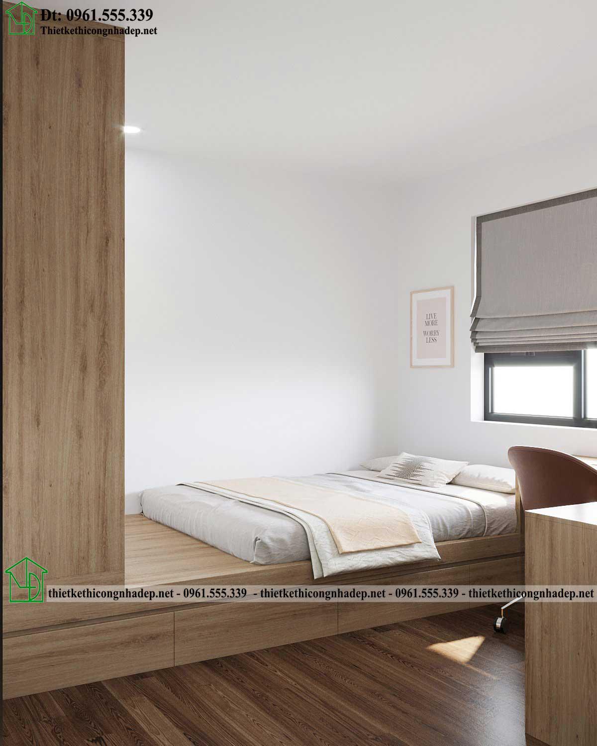 Thiết kế nội thất phòng ngủ chung cư 70m2 NDCC67