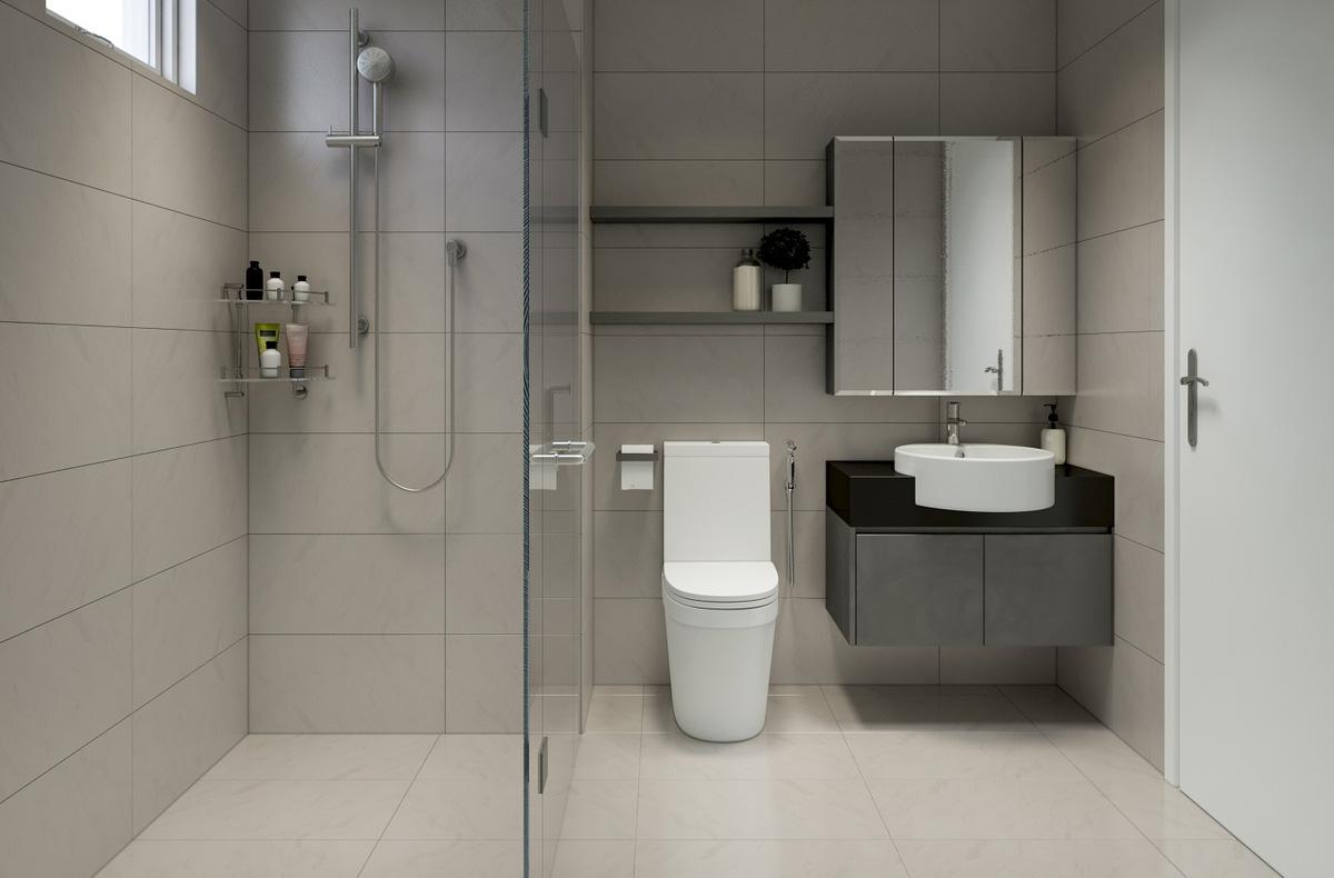 Nội thất chung cư tối giản cho phòng tắm
