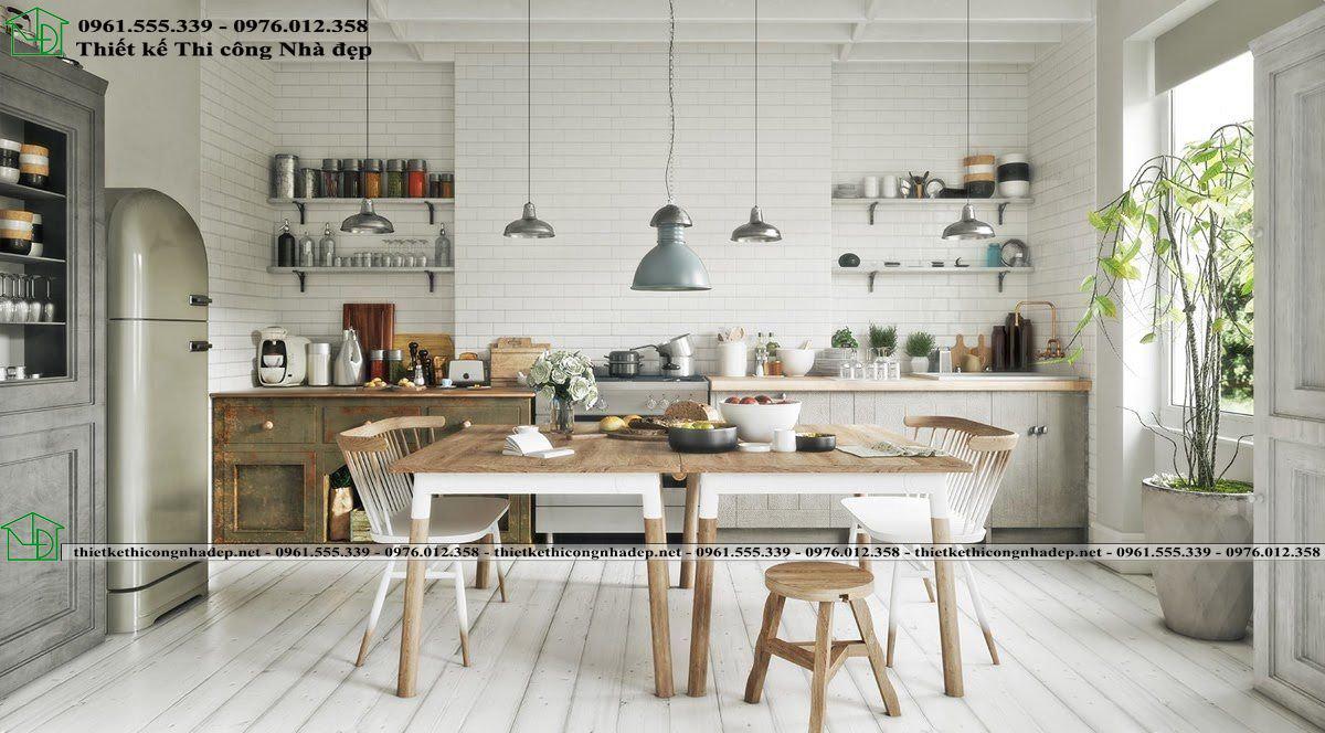 Thiết kế nội thất phòng bếp theo phong cách Scandinavian