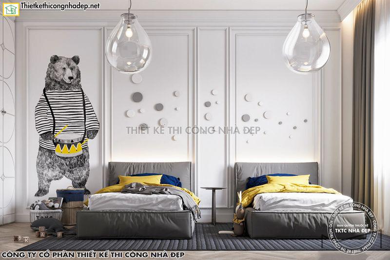 Bật mí 10+ ý tưởng thiết kế phòng ngủ chung cho bố mẹ và con đẹp