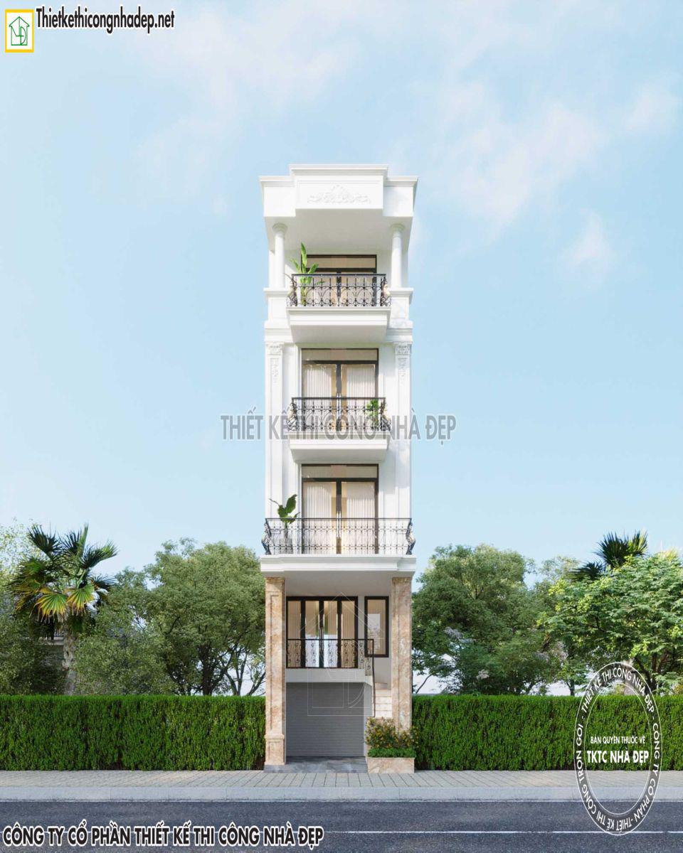 Phương án thiết kế mẫu nhà phố 5 tầng đẹp NDNP5T8 tại Hà Giang