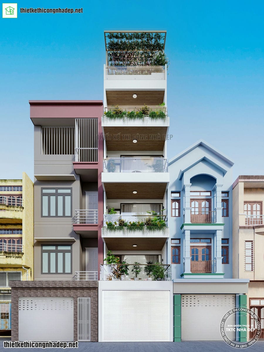 Chiêm ngưỡng mẫu thiết kế nhà 2 tầng mặt tiền 6.5m tại Tân Kỳ - Nghệ An
